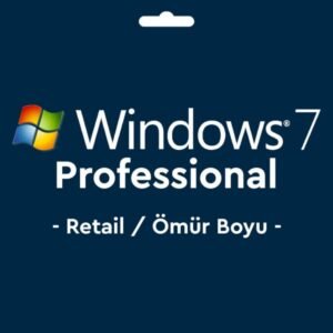 Windows 7 Professional Retail Key 32&64 Bit Lisans Anahtarı Ömür Boyu