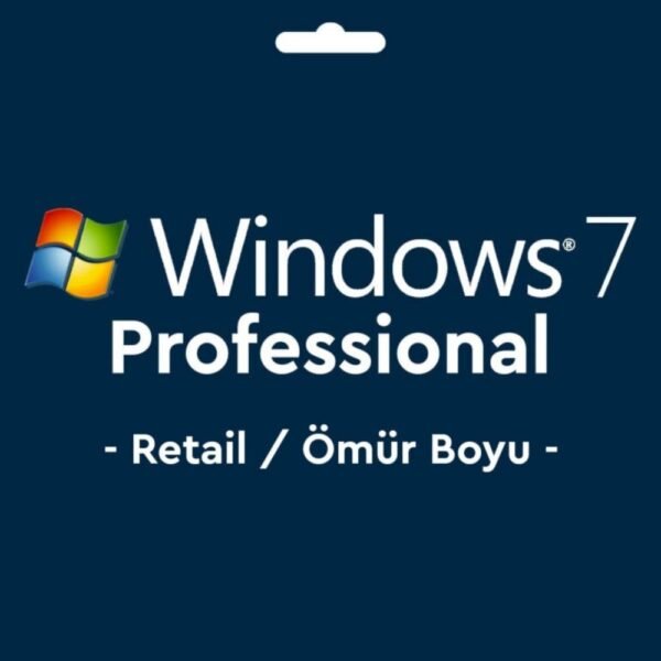 Windows 7 Professional Retail Key 32&64 Bit Lisans Anahtarı Ömür Boyu