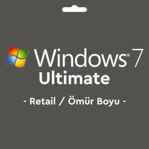 Windows 7 Ultimate Retail Key 32&64 Bit Lisans Anahtarı Ömür Boy