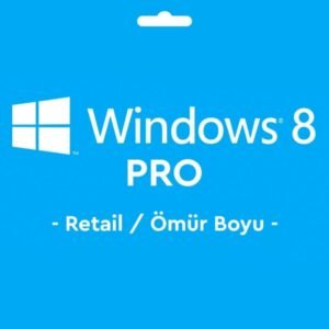 Windows 8 Pro Retail Key Lisans Anahtarı Ömür Boyu