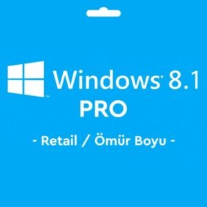 Windows 8.1 Pro Retail Key Lisans Anahtarı Ömür Boy